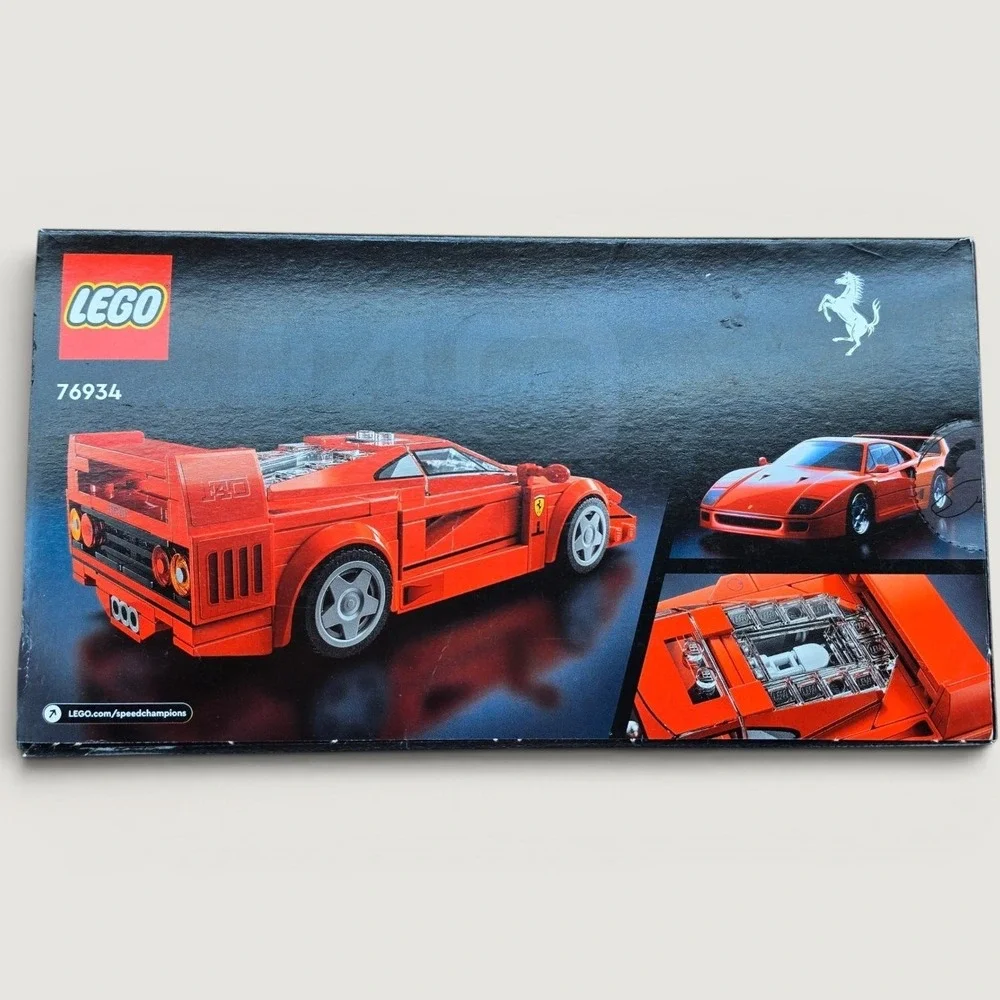 LEGO Speed Champions Ferrari F40 Supercar Building Set 76934 Red 318 Pcs New